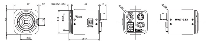 WAT-233 WATEC製 1/3型 ワイドダイナミックレンジ、デイナイト